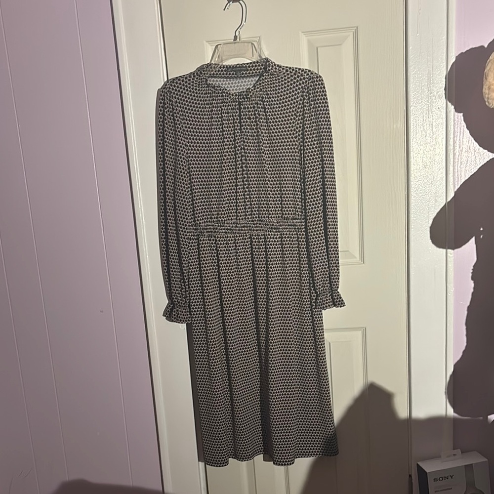 Adrianna Papell Gray Bishop Sleeve Sundress